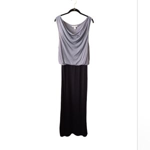 Derek Heart Black Gray Goth Witchy Tank Dress Attached Draped Overlay Medium